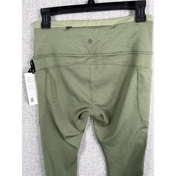 NWT Allyson Felix Athleta Medium Leggings Fast AF Olive Green $119 Compression - Picture 11 of 16